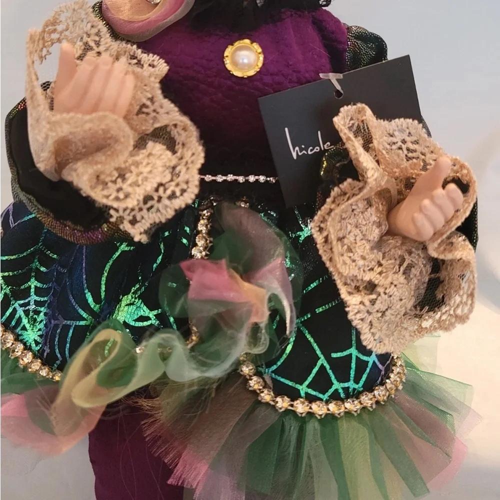 16” Halloween Elf Doll Mantel Shelf Decor Butterfly Rhinestones by Nicole Miller